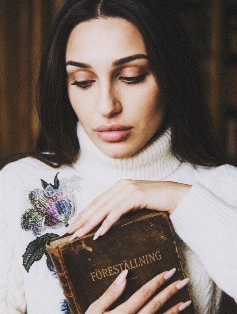 Horror filmmaker Aylin Baykal in an editorial portrait for Iconography magazine. In her September 2026 interview, she discusses supernatural mythology, creative independence, and her approach to storytelling.